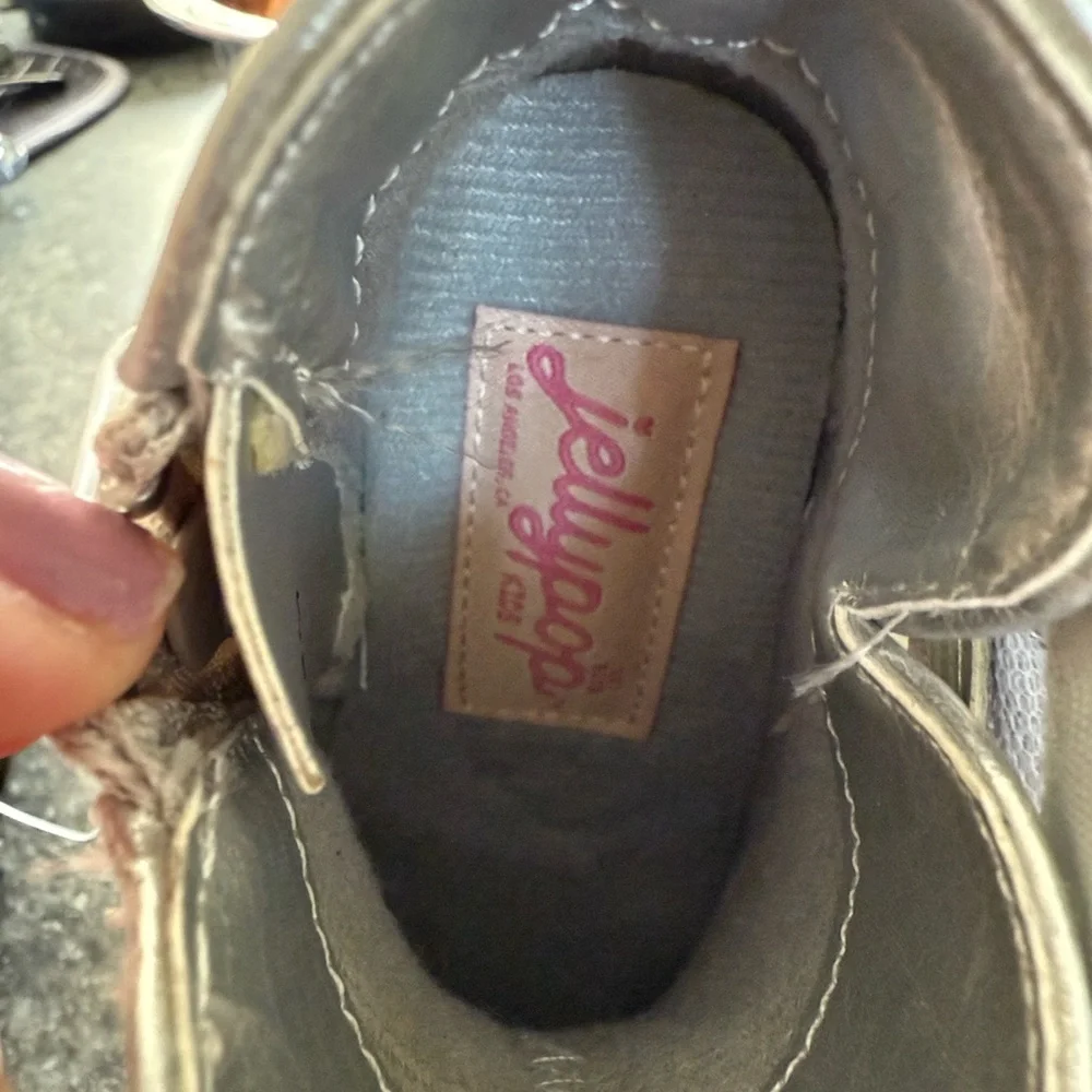 Jellypop Shimmering Silver Kids Boots size girls 8 - Picture 4 of 6